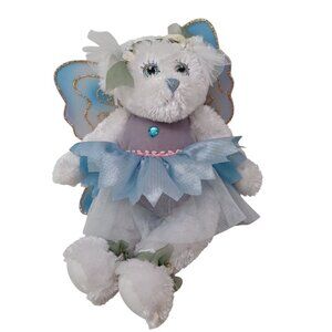 Fiesta Fairy Bears 8 Inch Blue White Vintage‎ Plush Toy